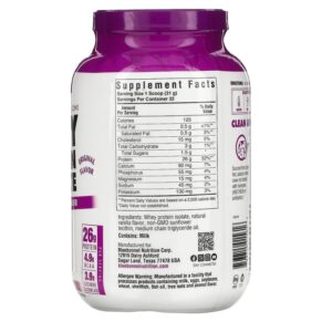 Bluebonnet Nutrition Whey Protein Isolate Original 2.2 lbs (992 g) 743715015616