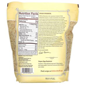 Bob's Red Mill Organic Flaxseed Meal Whole Ground 32 oz (907 g) 3 Bob's Red Mill Organic Flaxseed Meal Whole Ground 32 oz (907 g) 039978049377