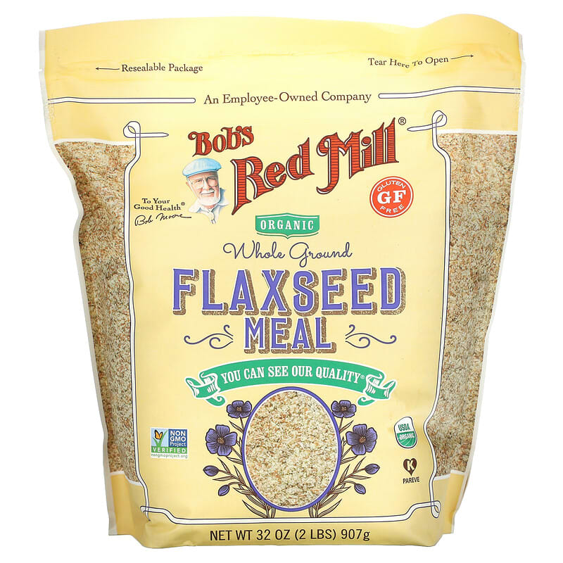 Bob's Red Mill Organic Flaxseed Meal Whole Ground 32 oz (907 g) 1 Bob's Red Mill Organic Flaxseed Meal Whole Ground 32 oz (907 g) 039978049377