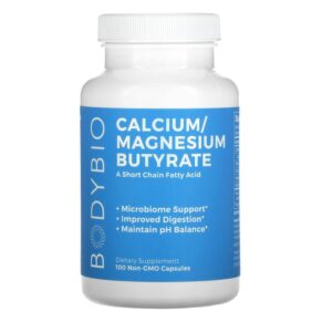BodyBio Calcium/Magnesium Butyrate 100 Non-GMO viên 743474993200