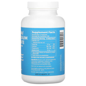 BodyBio Calcium/ Magnesium Butyrate 250 Non-GMO Capsules 743474913253