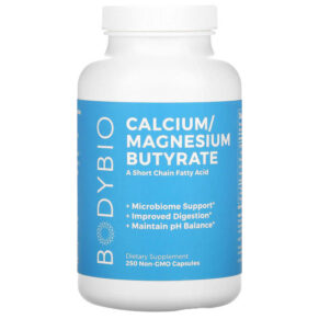 BodyBio Calcium/Magnesium Butyrate 250 Non-GMO viên 743474913253