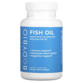 BodyBio Fish Oil 120 Non-GMO viên 743474993958