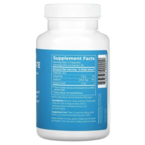 BodyBio Sodium Butyrate 60 Non-GMO Capsules 3 BodyBio Sodium Butyrate 60 Non-GMO Capsules 743474999929