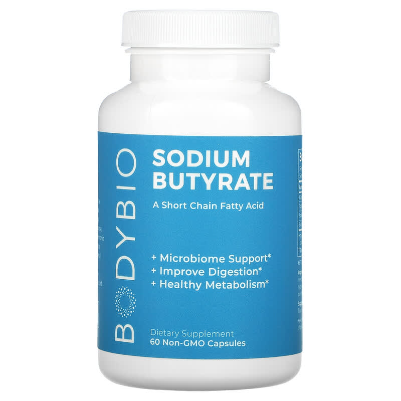 BodyBio Sodium Butyrate 60 Non-GMO Capsules 1 BodyBio Sodium Butyrate 60 Non-GMO viên 743474999929