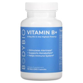 BodyBio Vitamin B+ 90 Non-GMO viên 743474898109