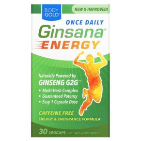 BodyGold Ginsana Energy Caffeine Free 30 viên 793190710964