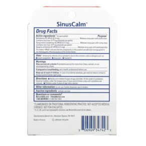 Boiron SinusCalm Sinus Relief 2 Tubes Approx. 80 Quick-Dissolving Pallets Per Tube 306969347423