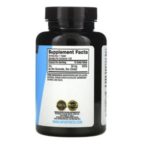 BPI Sports Zinc 50 mg 120 Tablets 810516033764