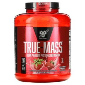 BSN True-Mass Ultra Premium Protein/Carb Matrix Strawberry Milkshake 5.82 lbs (2.64 kg) 834266006502