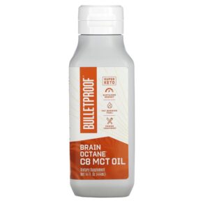 BulletProof Brain Octane C8 MCT Oil 14 fl oz (414 ml) 815709024246