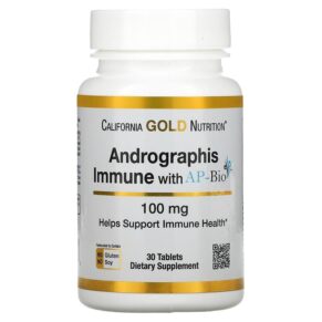 California Gold Nutrition Andrographis Immune + AP-BIO 100 mg 30 viên 898220020300
