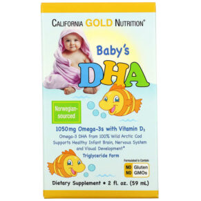 California Gold Nutrition Baby's DHA Omega-3s + Vitamin D3 1.050 mg 2 fl oz (59 ml) 898220008711