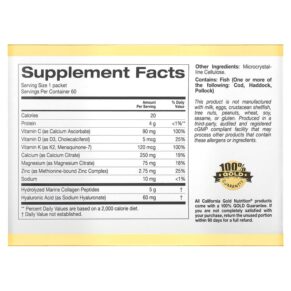 California Gold Nutrition Bone Food 60 Packets 0.24 oz (6.86 g) 898220020676