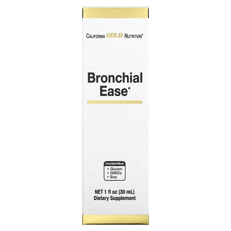 California Gold Nutrition Bronchial Ease 1 fl oz (30 ml) 1 California Gold Nutrition Bronchial Ease 1 fl oz (30 ml) 898220021130