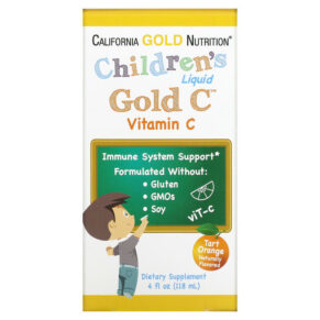 California Gold Nutrition Children's Liquid Vitamin C Orange Flavor 4 fl oz (118 ml) 898220010998