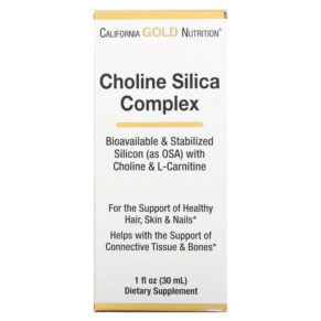 California Gold Nutrition Choline Silica Complex 1 fl oz (30 ml) 898220015979