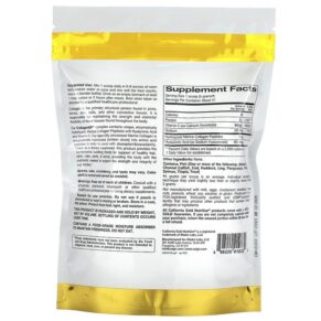 California Gold Nutrition CollagenUP Hydrolyzed Marine Collagen Peptides with Hyaluronic Acid and Vitamin C Unflavored 7.26 oz (206 g) 898220010332
