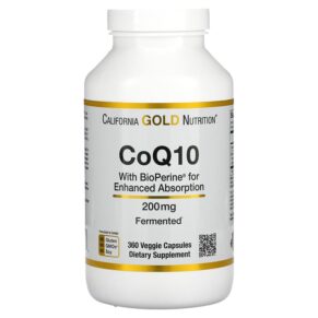 California Gold Nutrition CoQ10 USP + Bioperine 200 mg 360 viên 898220014279