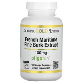 California Gold Nutrition French Maritime Pine Bark Extract Oligopin 100 mg 180 viên 898220017362
