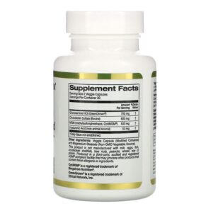 California Gold Nutrition Glucosamine Chondroitin MSM plus Hyaluronic Acid 60 Veggie Capsules 898220014705