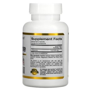 California Gold Nutrition L-Glutamine AjiPure 500 mg 120 Veggie Capsules 898220019236