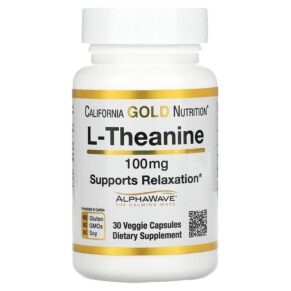California Gold Nutrition L-Theanine Featuring AlphaWave 100 mg 30 viên 898220012442