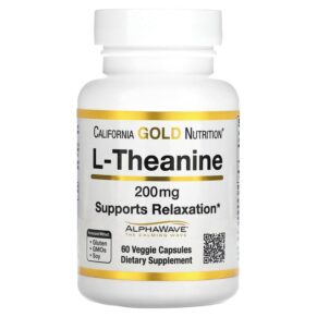 California Gold Nutrition L-Theanine Featuring AlphaWave 200 mg 60 viên 898220012428