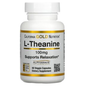 California Gold Nutrition L-Theanine Featuring AlphaWave 200 mg 60 viên 898220012435