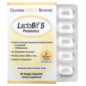 California Gold Nutrition LactoBif 5 Probiotics 5 Billion CFU 60 viên 898220009633