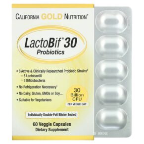 California Gold Nutrition LactoBif Probiotics 30 Billion CFU 60 viên 898220009657