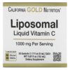 California Gold Nutrition Liposomal Liquid Vitamin C Unflavored 1000 mg 30 Sachets 0.17 fl oz (5 ml) 898220019991