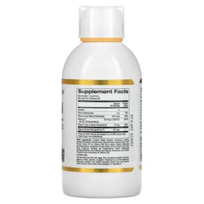 California Gold Nutrition Liposomal Vitamin A D3 E & K2 Pineapple Flavor 8.5 fl oz (250 ml) 898220018741