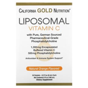 California Gold Nutrition Liposomal Vitamin C 1.000 mg 30 gói 0.2 oz (5.7 ml) 898220010721