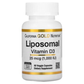 California Gold Nutrition Liposomal Vitamin D3 25 mcg (1.000 IU) 60 viên 898220018734