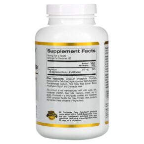 California Gold Nutrition Magnesium Chelate 270 Tablets 898220019694
