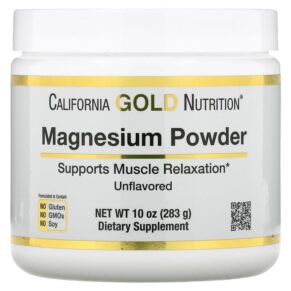 California Gold Nutrition Magnesium Powder Beverage Unflavored 10 oz (283 g) 898220015641