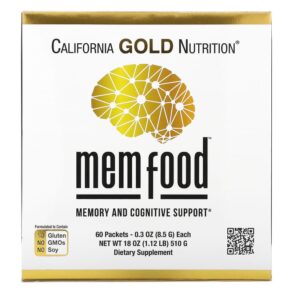 California Gold Nutrition MEM Food Memory & Cognitive Support 60 gói 0.3 oz (8.5 g) 898220018932