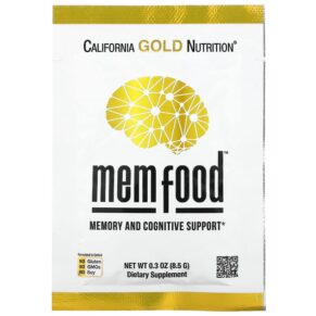 California Gold Nutrition MEM Food Memory & Cognitive Support Individual Packet 0.3 oz (8.5 g) 898220019038