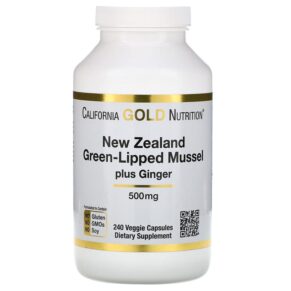 California Gold Nutrition New Zealand Green-Lipped Mussel Plus Ginger Joint Health Formula 500 mg 240 viên 898220009428