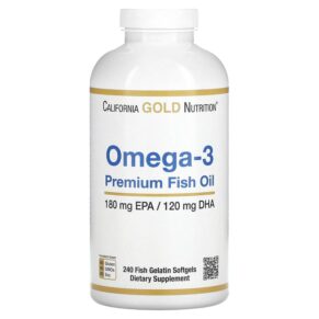 California Gold Nutrition Omega-3 Premium Fish Oil 240 Fish Gelatin viên 898220013302