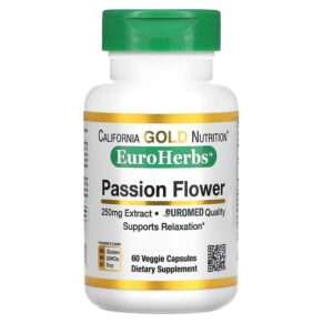 California Gold Nutrition Passion Flower EuroHerbs European Quality 250 mg 60 viên 898220011155
