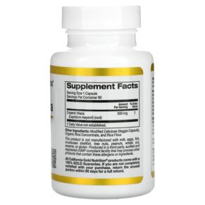 California Gold Nutrition Peruvian Maca 500 mg 90 Veggie Capsules 898220009497