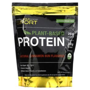 California Gold Nutrition Plant-Based Protein Cinnamon Bun 2 lb Pouch 898220013494