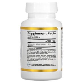 California Gold Nutrition PQQ 20 mg 90 Veggie Softgels 898220015047