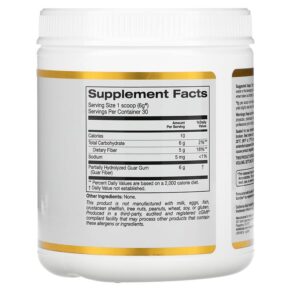 California Gold Nutrition Prebiotic Fiber 6.3 oz (180 g) 898220020355