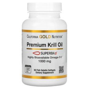 California Gold Nutrition Premium Krill Oil + Superba2 1.000 mg 60 Fish Gelatin viên 898220018086
