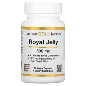 California Gold Nutrition Royal Jelly Concentrated & Freeze Dried 500 mg 30 viên 898220009534