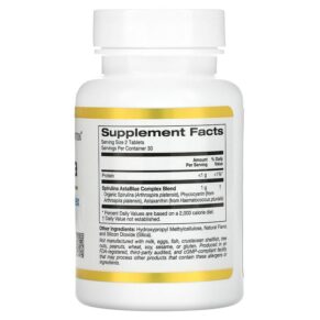California Gold Nutrition Spirulina AstaBlue Complex 60 Tablets 3 California Gold Nutrition Spirulina AstaBlue Complex 60 Tablets 898220018574