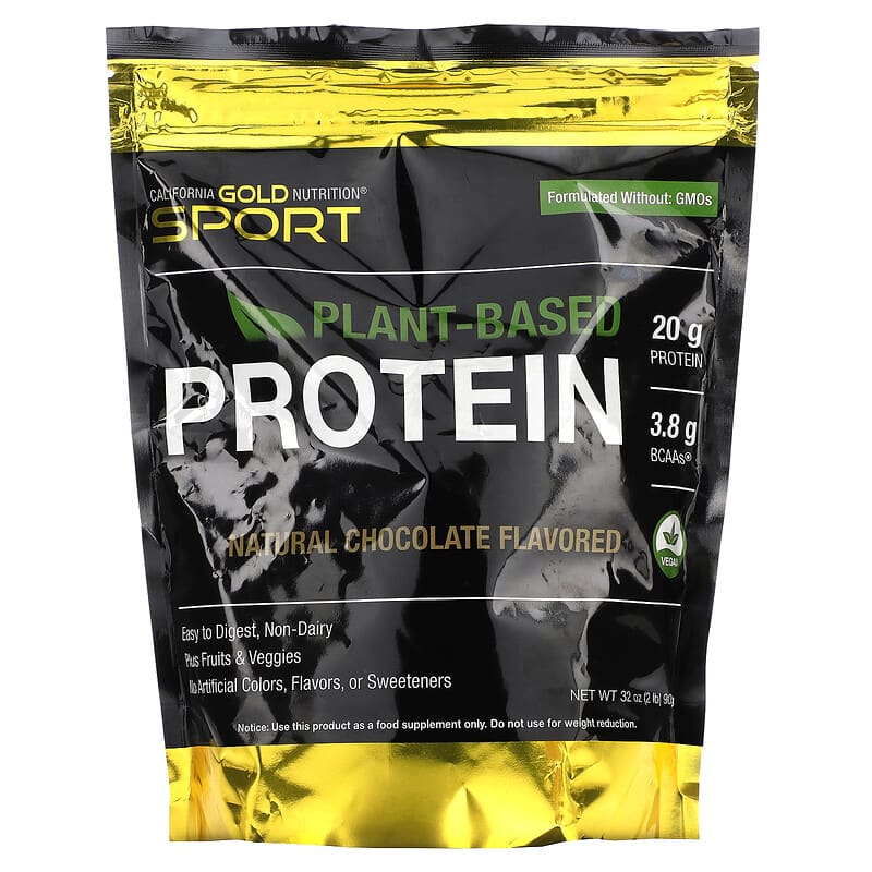 California Gold Nutrition SPORT - Plant-Based Protein Chocolate 2 lb Pouch 1 California Gold Nutrition SPORT - Plant-Based Protein Chocolate 2 lb Pouch 898220013487